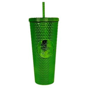 NWT Starbucks Metallic Green Bling Studded Cup (24oz)